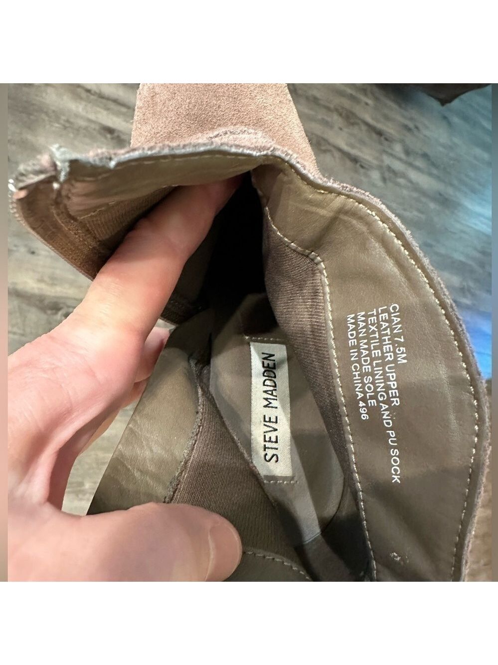 STEVE MADDEN Tan Fringed heeled ankle booties suede leather western size 7.5 - Picture 8 of 16